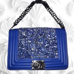 New Blue Gem Crystal Purse